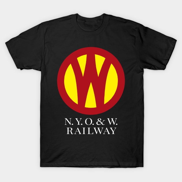 O&W Railroad NYO&W Railway Logo & Text, for Dark Backgrounds T-Shirt by MatchbookGraphics